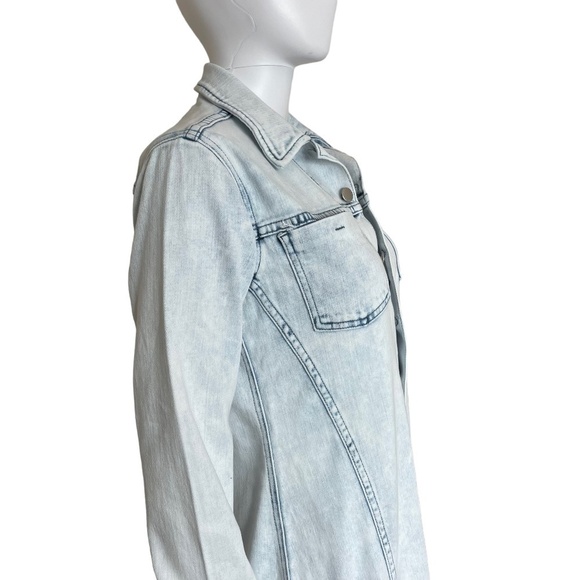 L'AGENCE Jacket Size S/P Vienna Cosmo Long Denim Pockets Made in USA Boho NEW - Picture 8 of 16